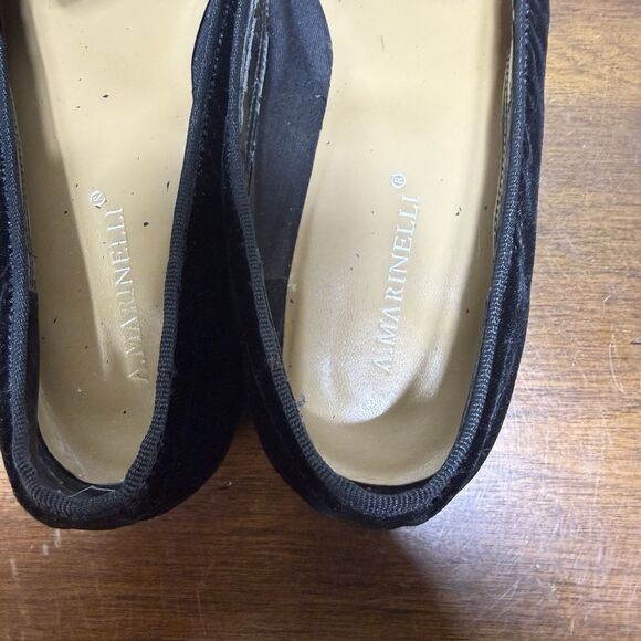 A. Marinelli Martini Cocktail Embroidered Velvet Loafer Slip On Shoes 9.5 - Picture 6 of 8